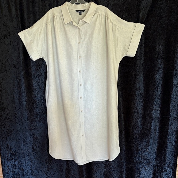 NWOT Linen Viscose Blend Dress Sz L - Picture 1 of 6
